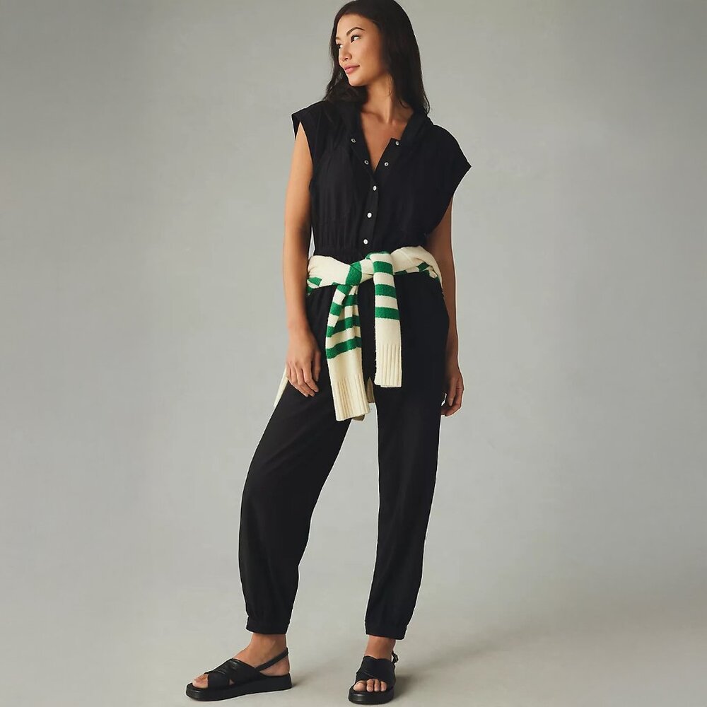 Anthropologie Daily Practice Forge Jumpsuit in Black - sz Small